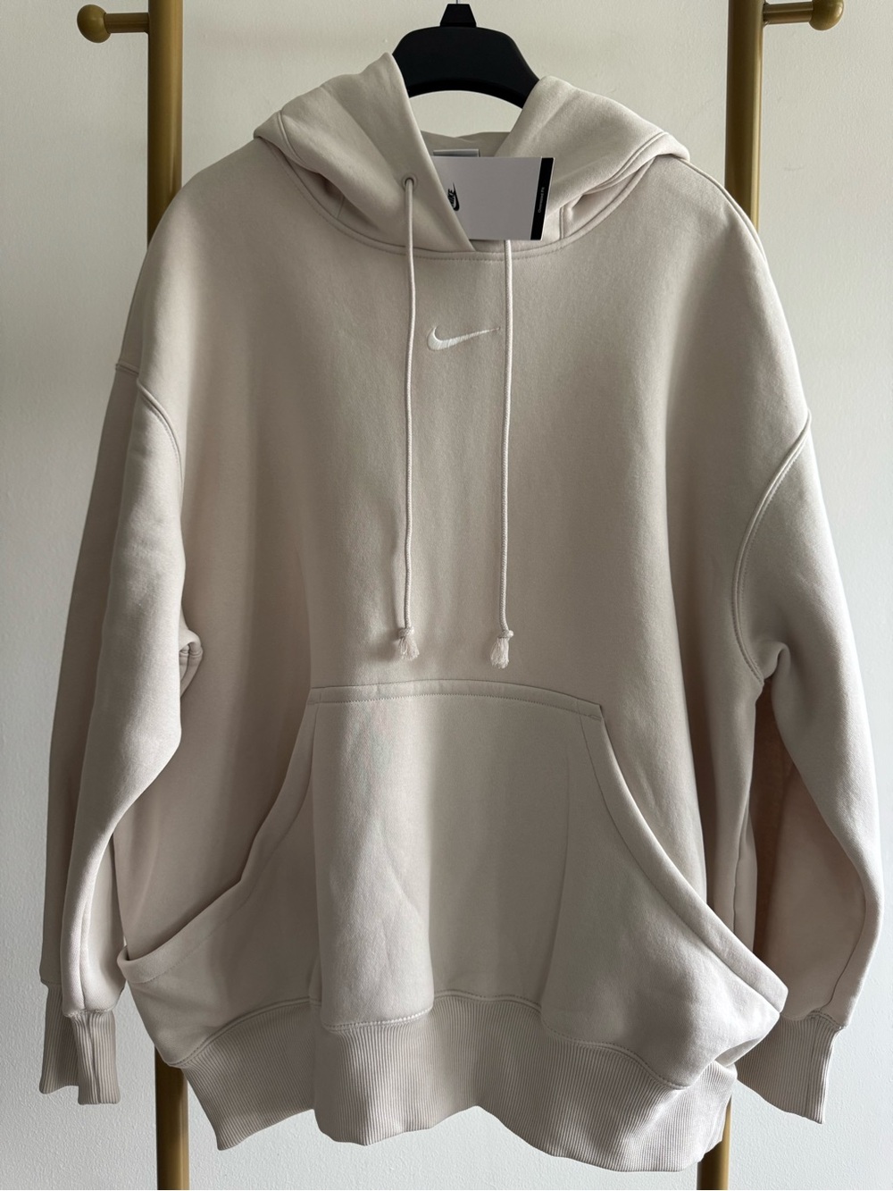Nike Women's Crewneck Hoodie in Cream